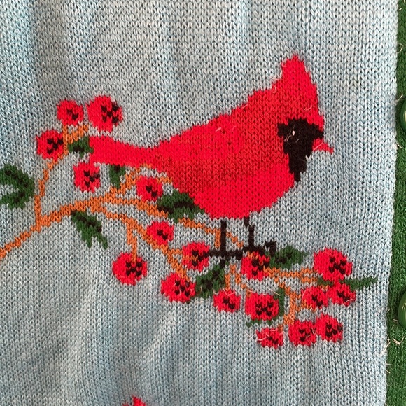 Vintage Winter Sweater Cardinals, and Snowman size Xl - Picture 2 of 13